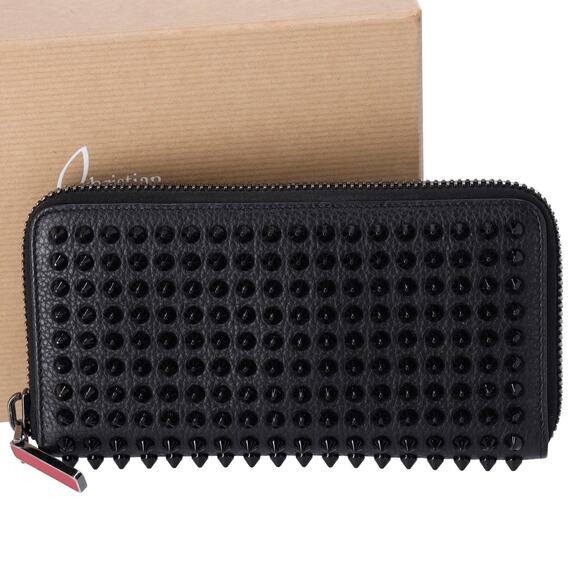 Christian Louboutin Panettone Long Wallet 1165044 Black Leather - Picture 1 of 5